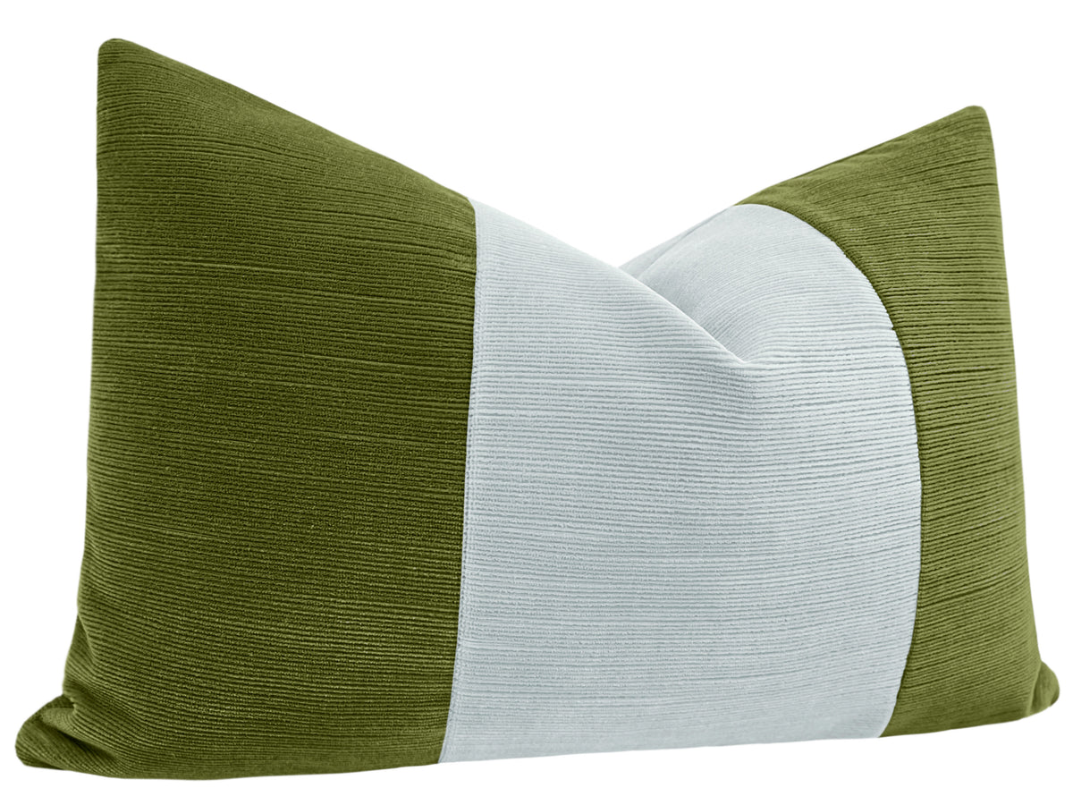 THE LITTLE LUMBAR :: STRIE VELVET // PERIDOT + MIST