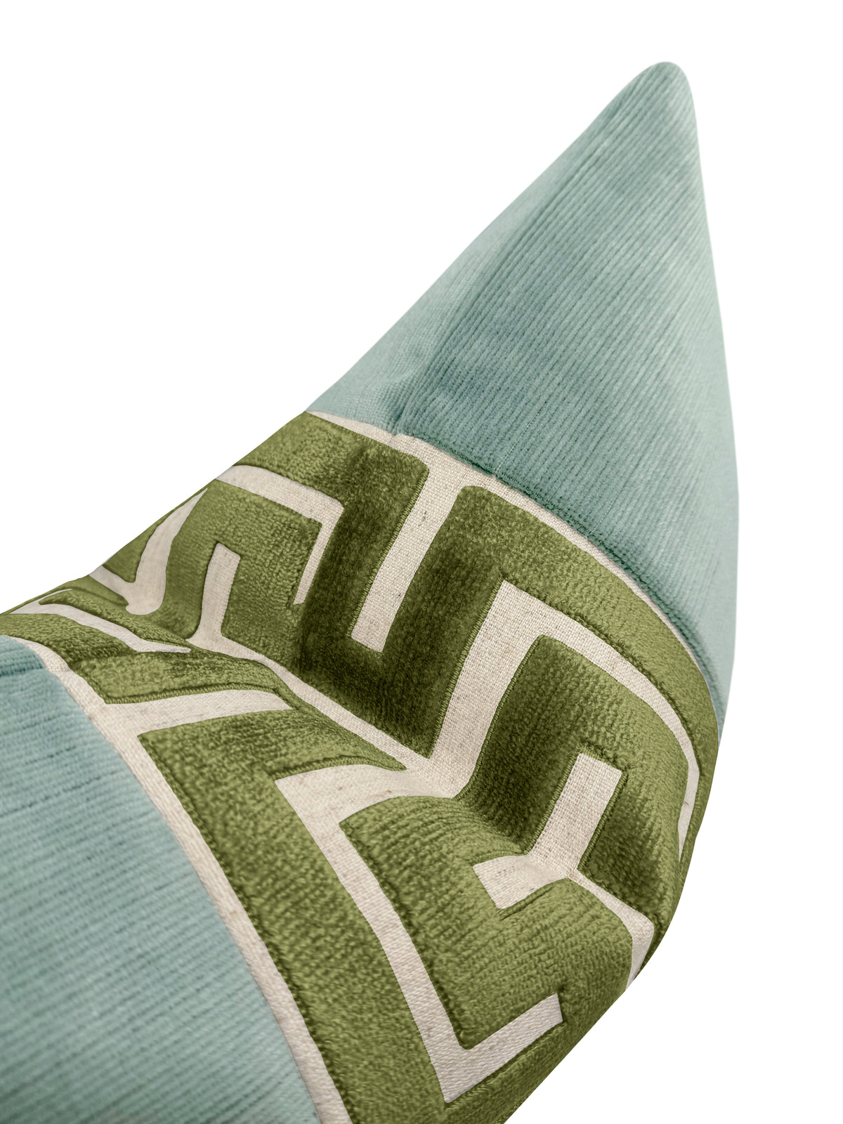 THE LITTLE LUMBAR :: STRIE VELVET // SPA BLUE + OLIVE GREEK TRIM