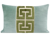 THE LITTLE LUMBAR :: STRIE VELVET // SPA BLUE + OLIVE GREEK TRIM