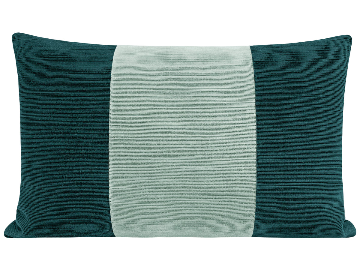 THE LITTLE LUMBAR :: STRIE VELVET // HARBOUR BLUE + SPA BLUE