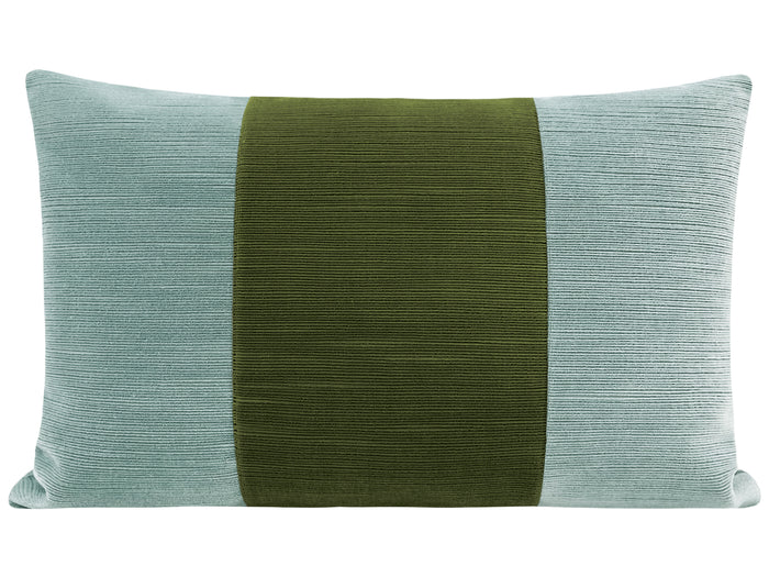 THE LITTLE LUMBAR :: STRIE VELVET // SPA BLUE + OLIVE