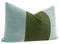 THE LITTLE LUMBAR :: STRIE VELVET // SPA BLUE + OLIVE