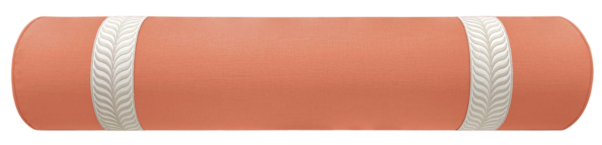 THE BOLSTER :: CLASSIC LINEN // PERSIMMON + TRELLIS TRIM // NATURAL