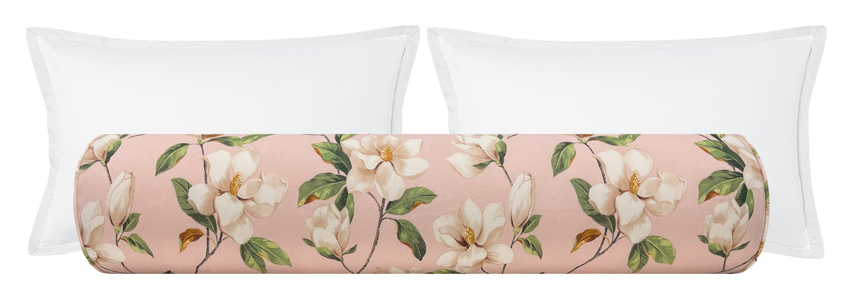 FINAL SALE : THE BOLSTER :: 9" X 48" MAGNOLIA PRINT // BLUSH