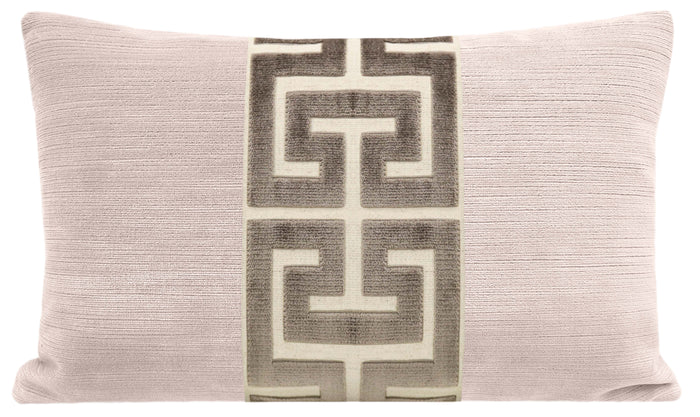 THE LITTLE LUMBAR :: STRIE VELVET // BALLET + TAUPE GREEK TRIM