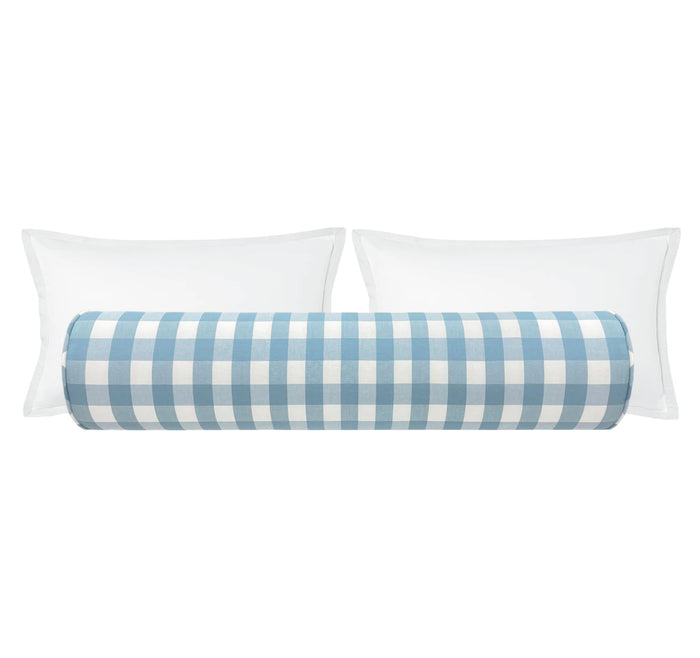 THE BOLSTER :: CHARLESTON CHECK // POWDER BLUE