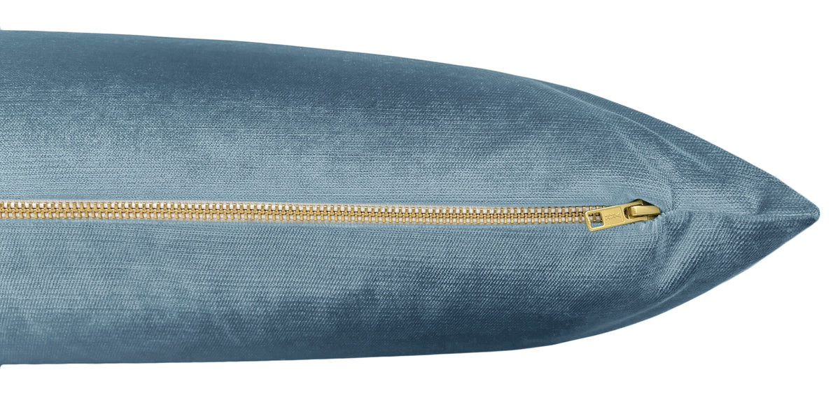 THE XL LUMBAR :: FAUX SILK VELVET // FRENCH BLUE