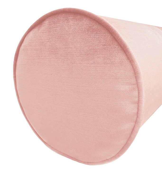 Pink velvet bolster new arrivals pillow