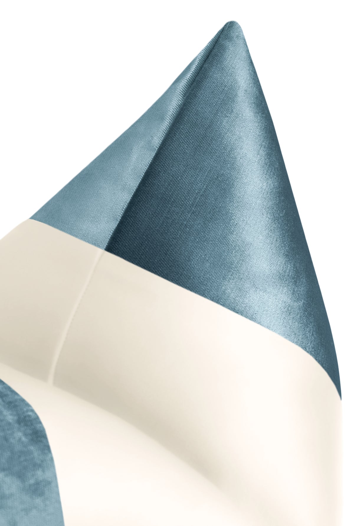 PANEL COLORBLOCK :: FAUX SILK VELVET // FRENCH BLUE + ALABASTER SILK