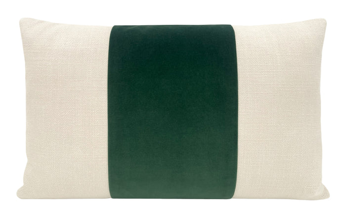 FINAL SALE : PANEL :: 12" X 18" ULTRA VELVET // MALACHITE PILLOW COVER