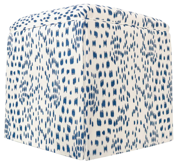 THE SKIRTED OTTOMAN :: LES TOUCHES // BLUE