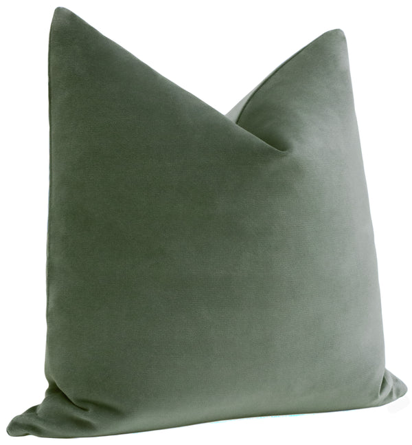 FINAL SALE : 22" X 22" SONOMA VELVET // EUCALYPTUS PILLOW COVER