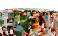 THE TIGHT ROUND OTTOMAN :: MONET VELVET  // MULTI