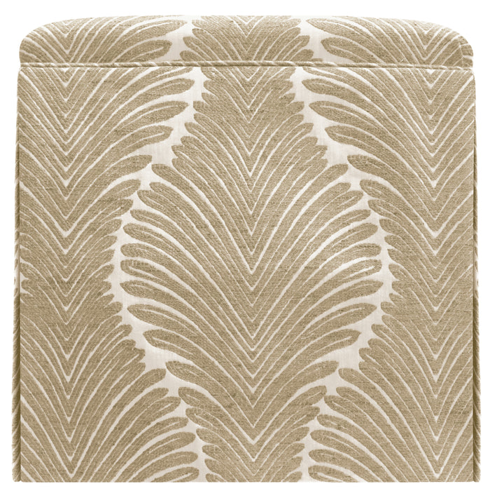 THE SKIRTED OTTOMAN :: MUSGROVE CHENILLE // NATURAL