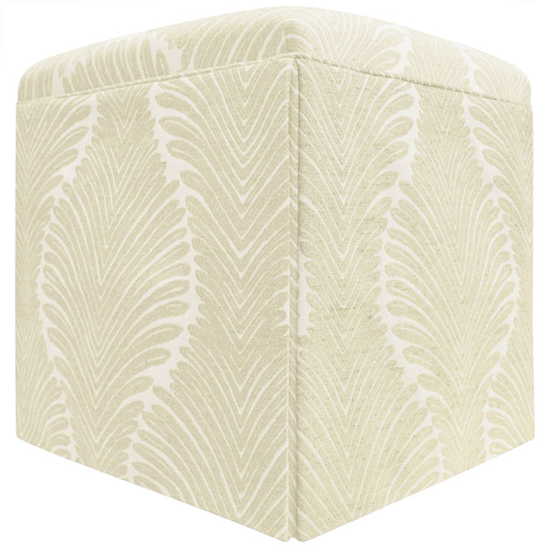 THE SKIRTED OTTOMAN :: MUSGROVE CHENILLE // CASHMERE
