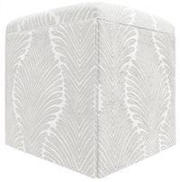 THE SKIRTED OTTOMAN :: MUSGROVE CHENILLE // DOVE GREY