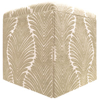 THE SKIRTED OTTOMAN :: MUSGROVE CHENILLE // NATURAL