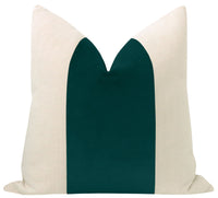 FINAL SALE : PANEL :: 20" X 20" CLASSIC VELVET // PEACOCK PILLOW COVER