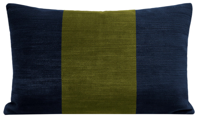 THE LITTLE LUMBAR :: STRIE VELVET // NAVY BLUE + PERIDOT