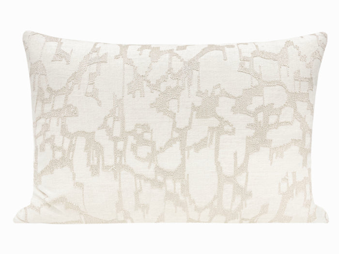 FINAL SALE : 14" X 20" PASTICHE LINEN // ALABASTER PILLOW COVER