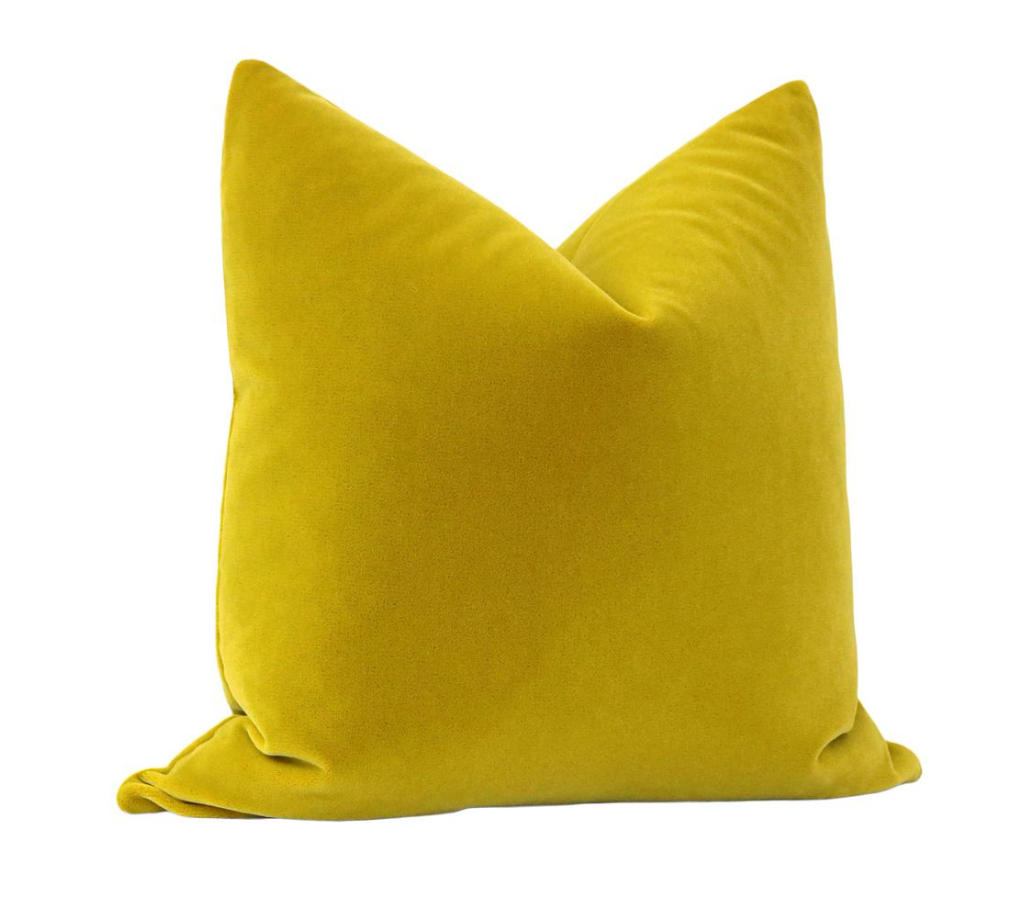 Chartreuse clearance velvet pillows