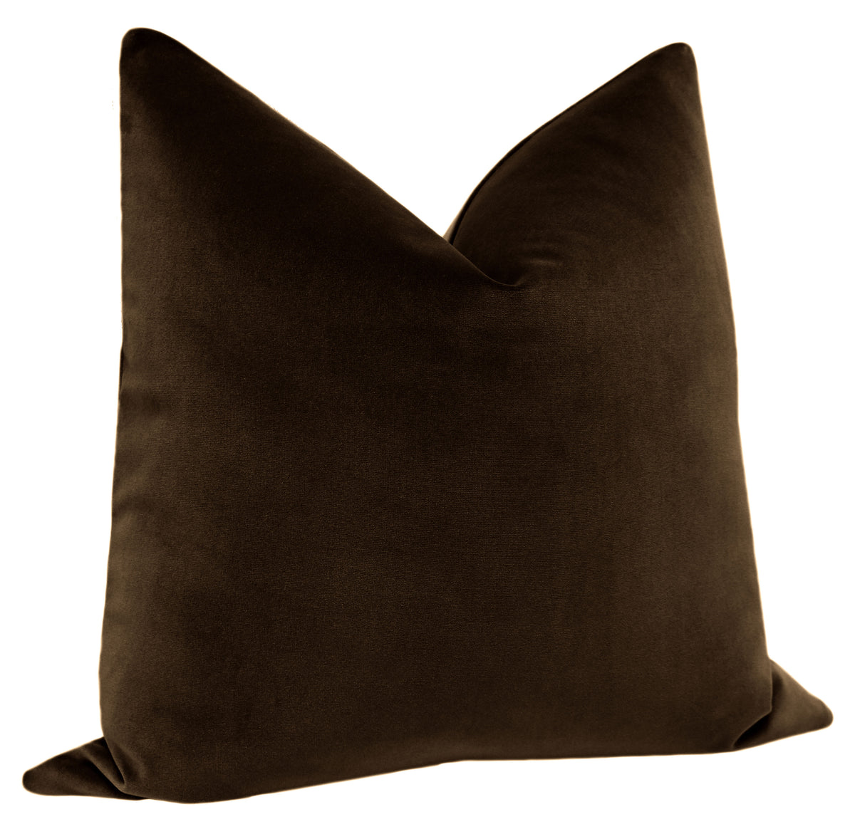 FINAL SALE : 20" X 20" SIGNATURE VELVET // CHOCOLATE PILLOW COVER