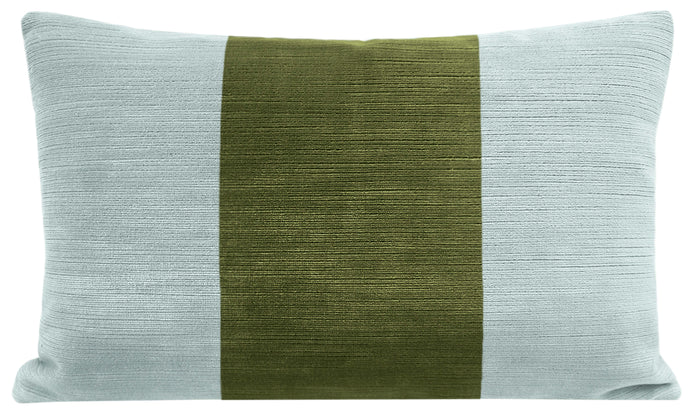 THE LITTLE LUMBAR :: STRIE VELVET // SPA BLUE + OLIVE