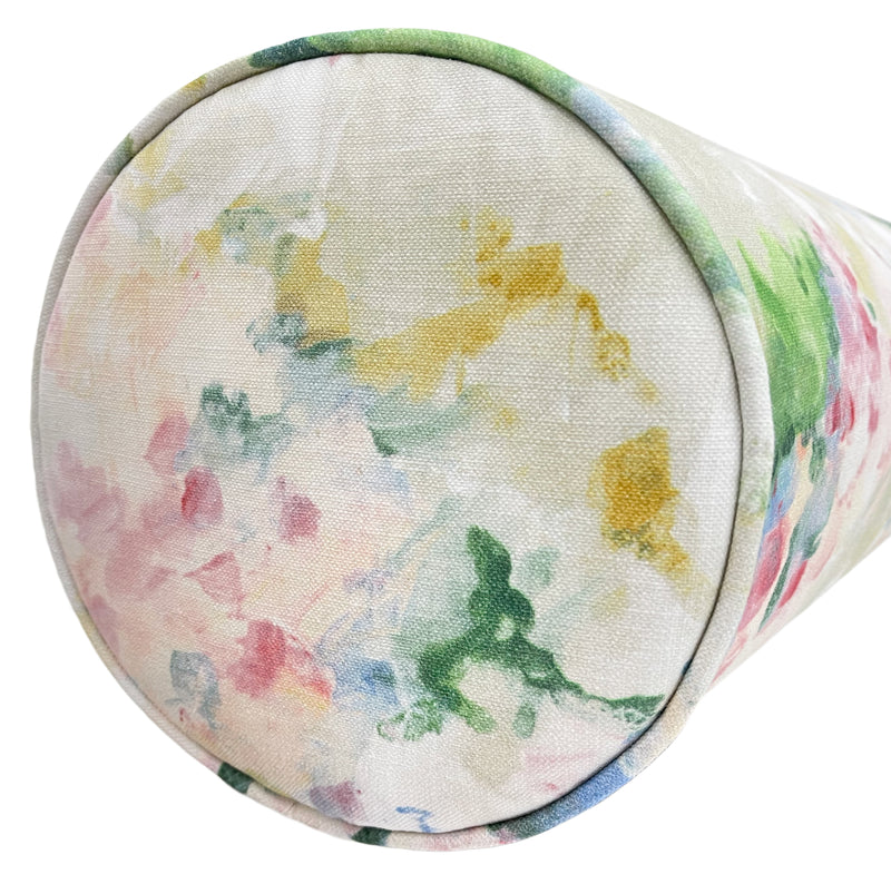 THE BOLSTER :: WATERCOLOR FLORAL // POWDER BLUE