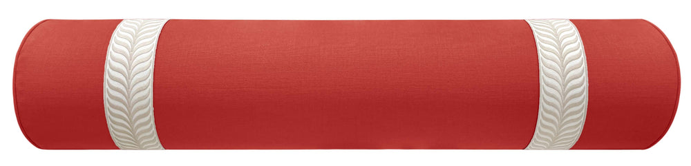 THE BOLSTER :: CLASSIC LINEN // APPLE RED + TRELLIS TRIM // NATURAL ...