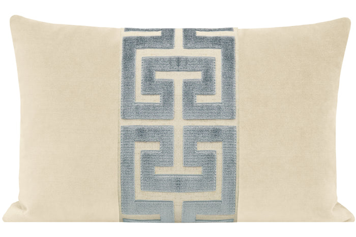 THE LITTLE LUMBAR :: SOCIETY VELVET // CASHMERE + DELFT GREEK TRIM