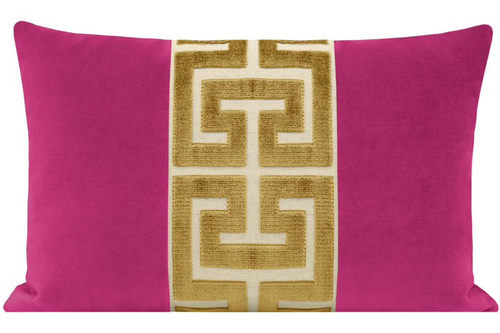 THE LITTLE LUMBAR :: SOCIETY VELVET // CERISE + GREEK TRIM // MARRAKESH GOLD