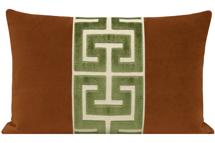 THE LITTLE LUMBAR :: SOCIETY VELVET // COGNAC + OLIVE GREEK TRIM