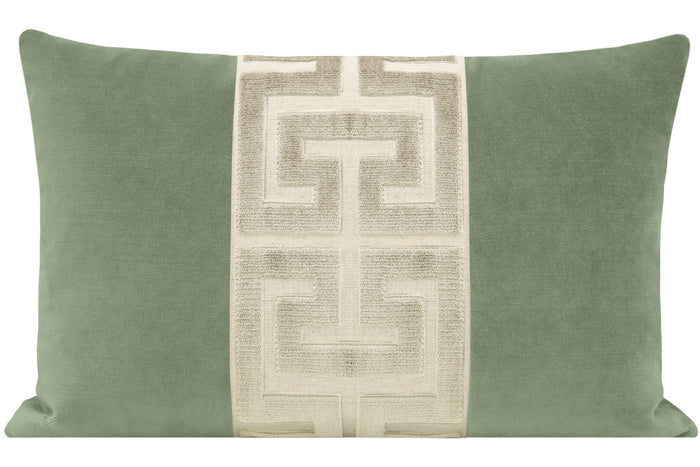 THE LITTLE LUMBAR :: SOCIETY VELVET // EUCALYPTUS + CASHMERE GREEK TRIM