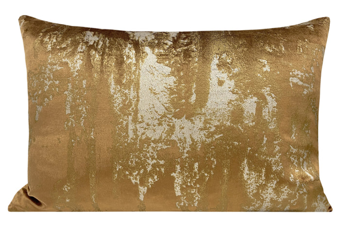 FINAL SALE : PANEL :: 12" X 18" GILDED VELVET // BRONZE PILLOW COVER