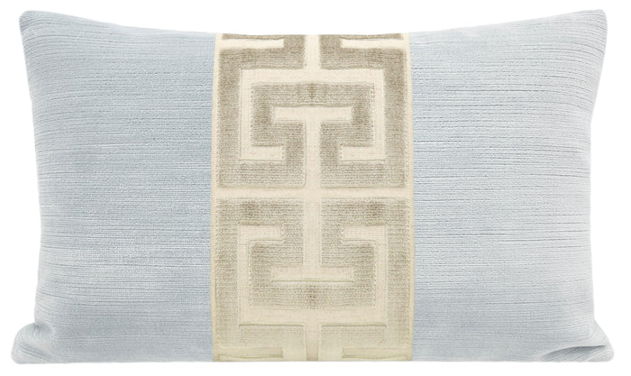 THE LITTLE LUMBAR :: STRIE VELVET // MIST + CASHMERE GREEK TRIM