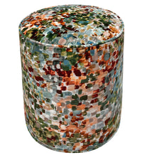 THE TIGHT ROUND OTTOMAN :: MONET VELVET  // MULTI