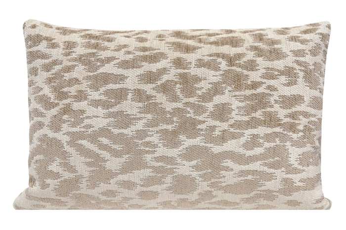 FINAL SALE :  12" X 18" NEUTRAL LEOPARD CHENILLE PILLOW COVER