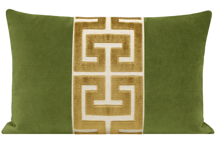 THE LITTLE LUMBAR :: SOCIETY VELVET // OLIVE + MARRAKESH GREEK TRIM