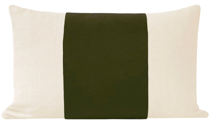 FINAL SALE : PANEL :: 12" X 18" CLASSIC VELVET // OLIVE PILLOW COVER