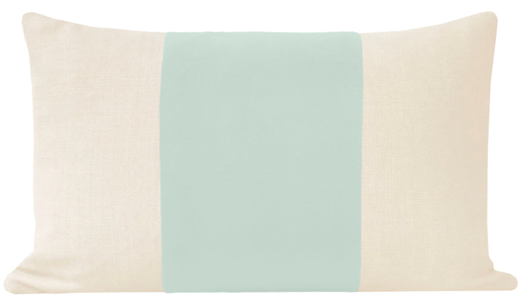 FINAL SALE : PANEL :: 12" X 18" CLASSIC VELVET // SPA BLUE PILLOW COVER