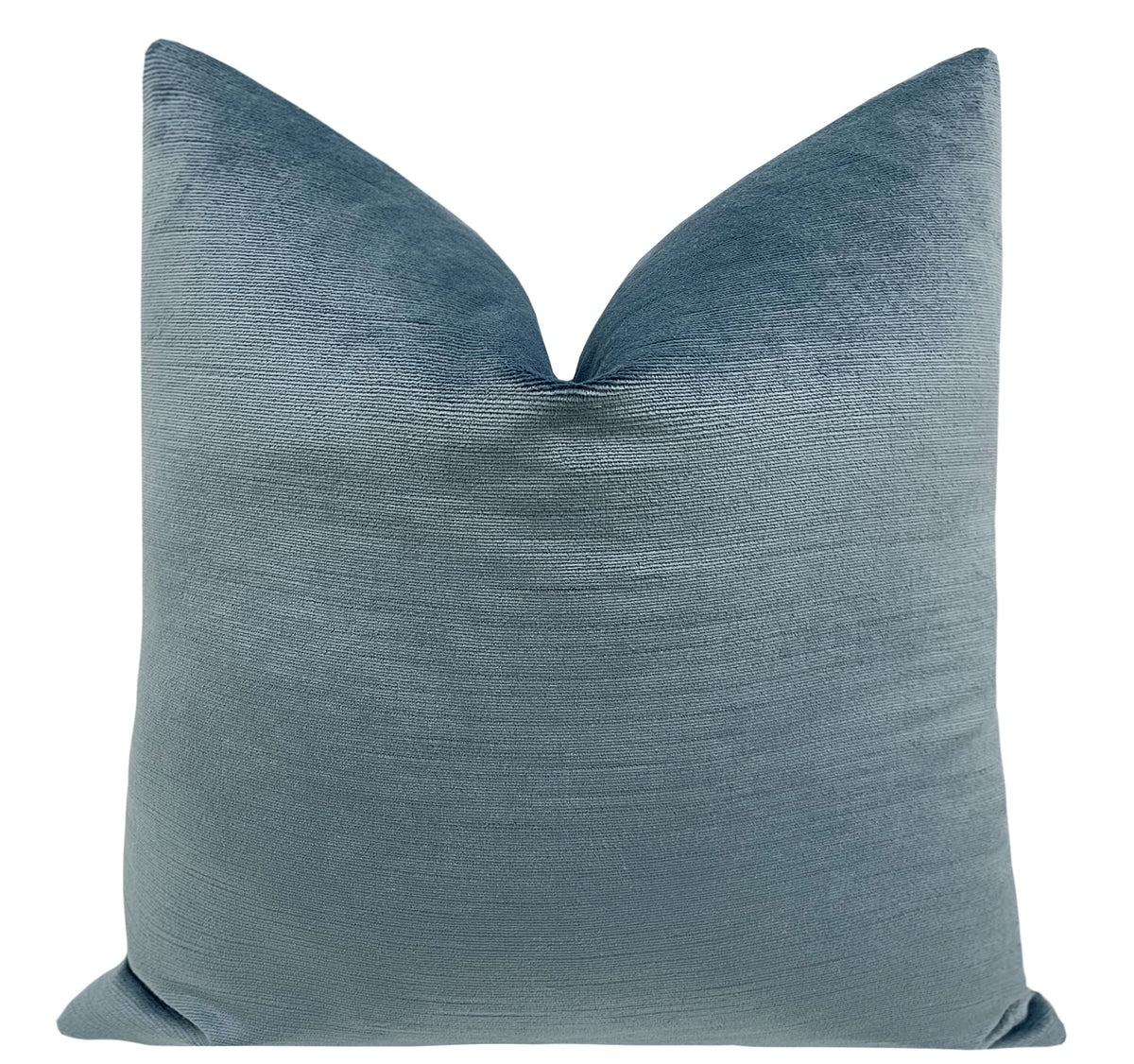 FINAL SALE : 20" X 20" STRIE SILK // CHAMBRAY PILLOW COVER
